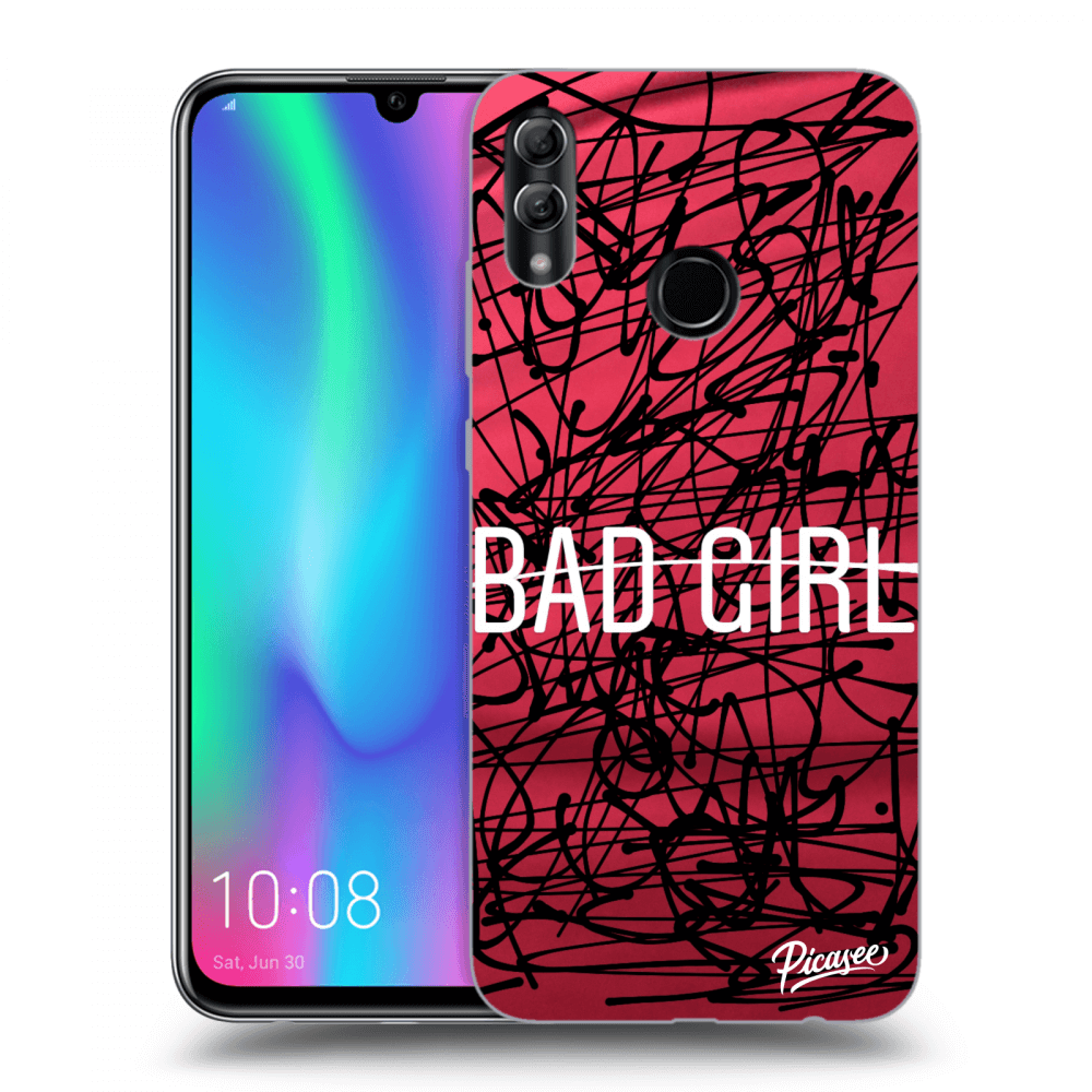 Picasee silikonový průhledný obal pro Honor 10 Lite - Bad girl