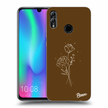 Obal pro Honor 10 Lite - Brown flowers