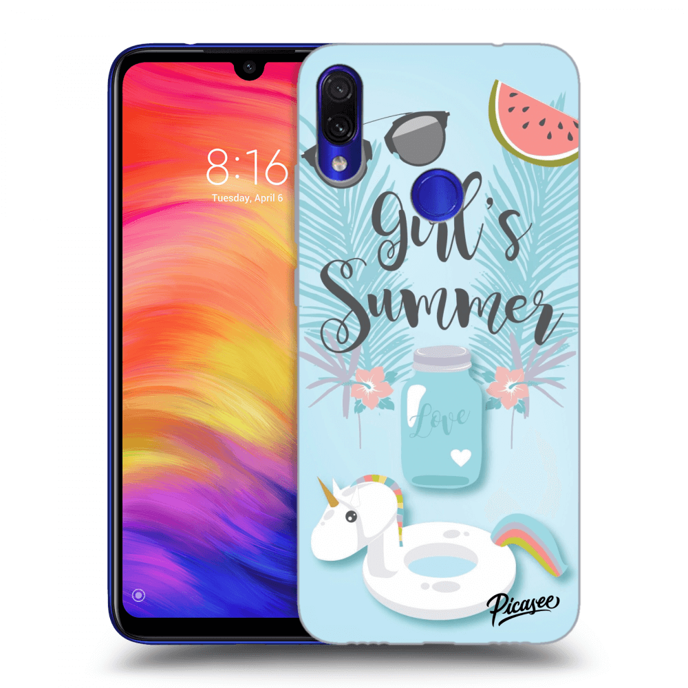 Picasee silikonový průhledný obal pro Xiaomi Redmi Note 7 - Girls Summer