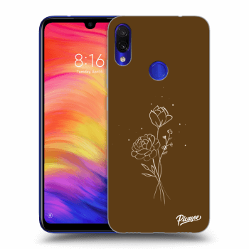 Obal pro Xiaomi Redmi Note 7 - Brown flowers