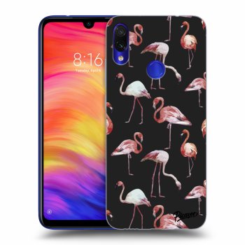 Picasee silikonový černý obal pro Xiaomi Redmi Note 7 - Flamingos