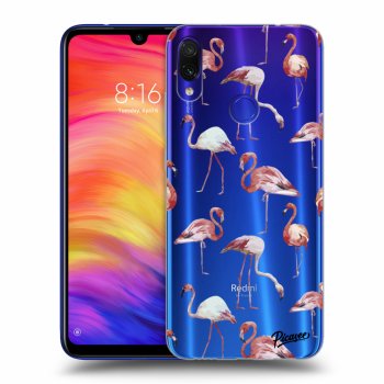 Picasee silikonový průhledný obal pro Xiaomi Redmi Note 7 - Flamingos