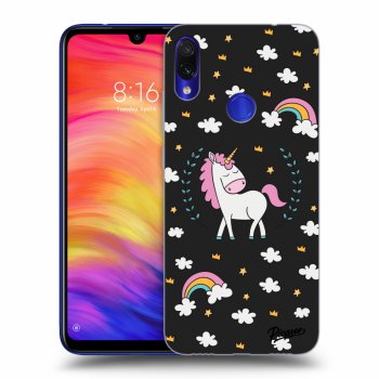 Picasee silikonový černý obal pro Xiaomi Redmi Note 7 - Unicorn star heaven