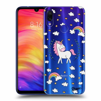 Picasee silikonový průhledný obal pro Xiaomi Redmi Note 7 - Unicorn star heaven