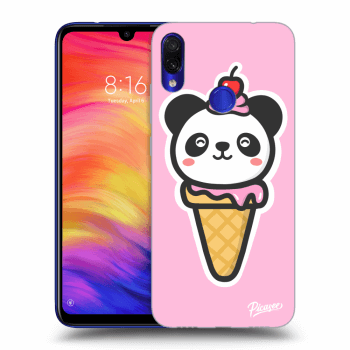 Picasee silikonový černý obal pro Xiaomi Redmi Note 7 - Ice Cream Panda