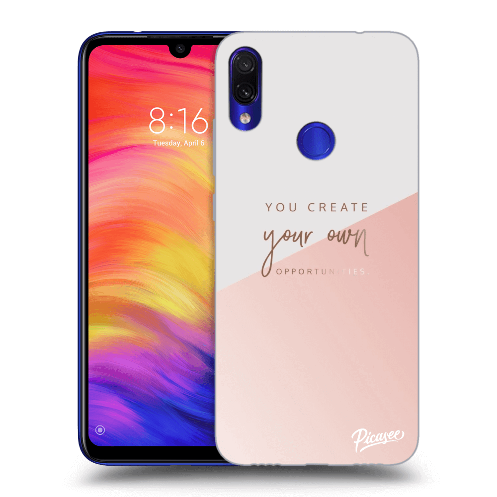 Picasee silikonový průhledný obal pro Xiaomi Redmi Note 7 - You create your own opportunities