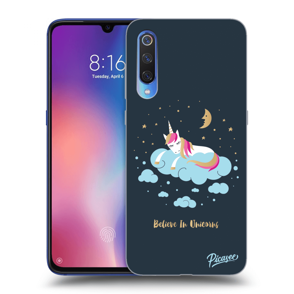 Picasee silikonový průhledný obal pro Xiaomi Mi 9 - Believe In Unicorns