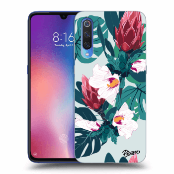 Picasee silikonový černý obal pro Xiaomi Mi 9 - Rhododendron