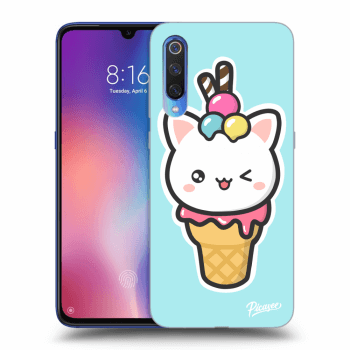 Picasee silikonový průhledný obal pro Xiaomi Mi 9 - Ice Cream Cat