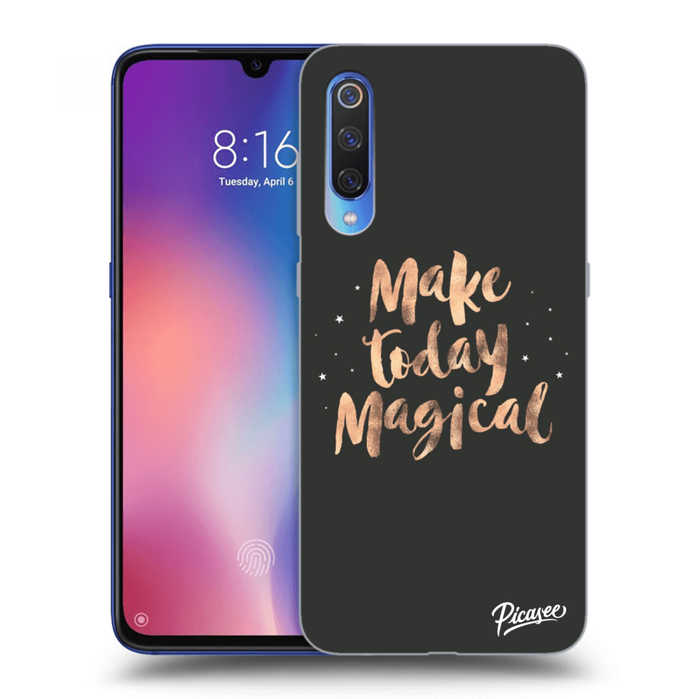 Picasee silikonový černý obal pro Xiaomi Mi 9 - Make today Magical