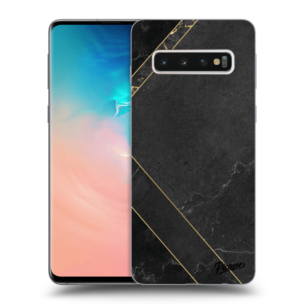 Picasee ULTIMATE CASE pro Samsung Galaxy S10 G973 - Black tile