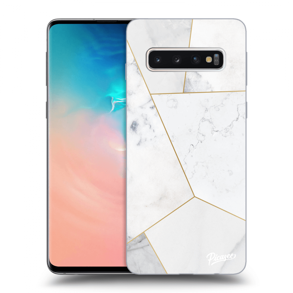 Picasee ULTIMATE CASE pro Samsung Galaxy S10 G973 - White tile