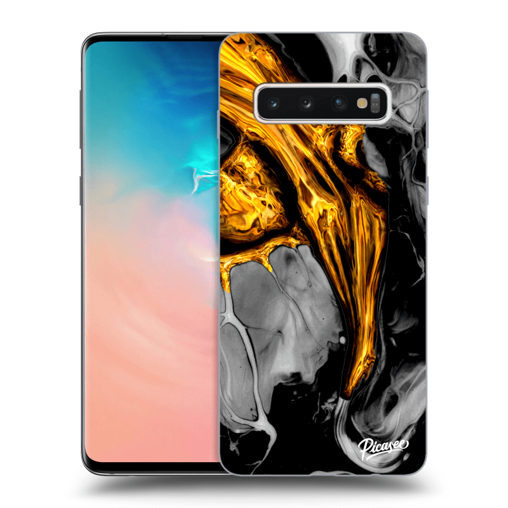 Picasee ULTIMATE CASE pro Samsung Galaxy S10 G973 - Black Gold