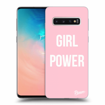 Picasee silikonový průhledný obal pro Samsung Galaxy S10 G973 - Girl power