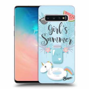 Picasee silikonový černý obal pro Samsung Galaxy S10 G973 - Girls Summer