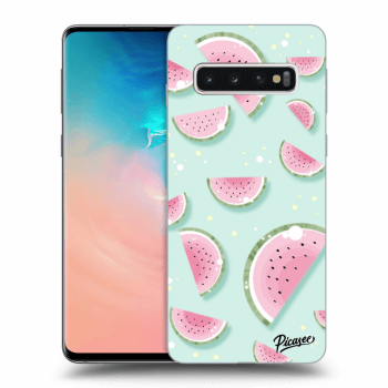 Picasee silikonový černý obal pro Samsung Galaxy S10 G973 - Watermelon 2