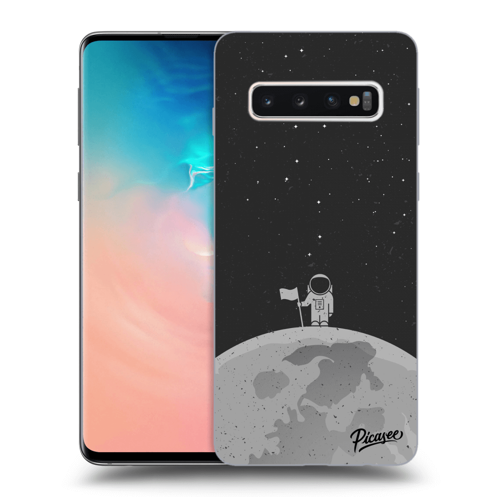 Picasee silikonový černý obal pro Samsung Galaxy S10 G973 - Astronaut