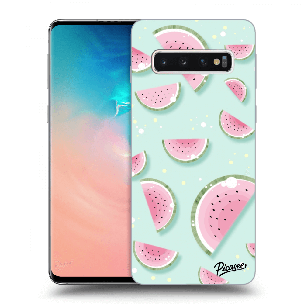 Picasee silikonový průhledný obal pro Samsung Galaxy S10 G973 - Watermelon 2