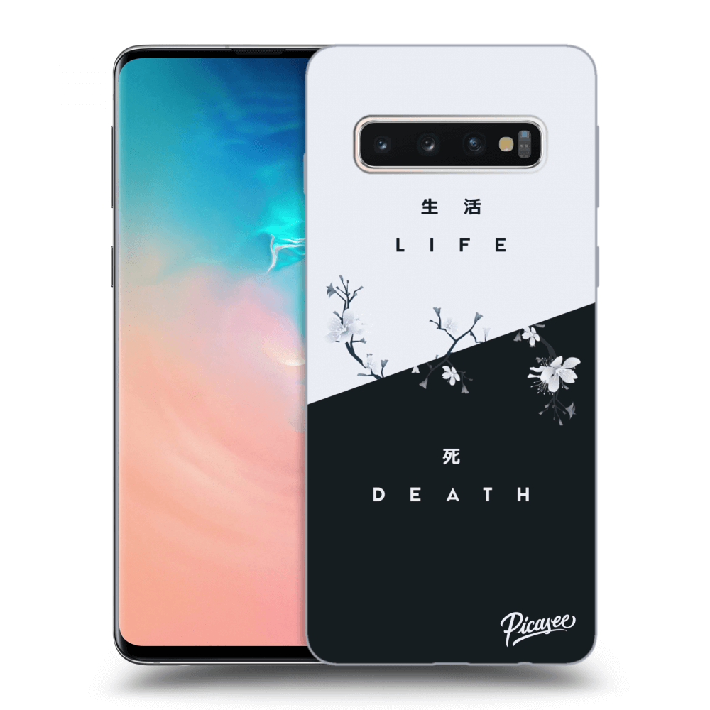 Picasee silikonový černý obal pro Samsung Galaxy S10 G973 - Life - Death