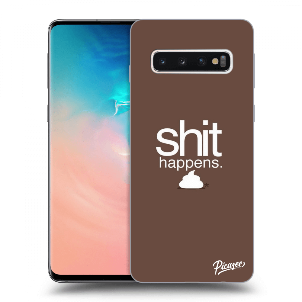 Picasee ULTIMATE CASE pro Samsung Galaxy S10 G973 - Shit happens