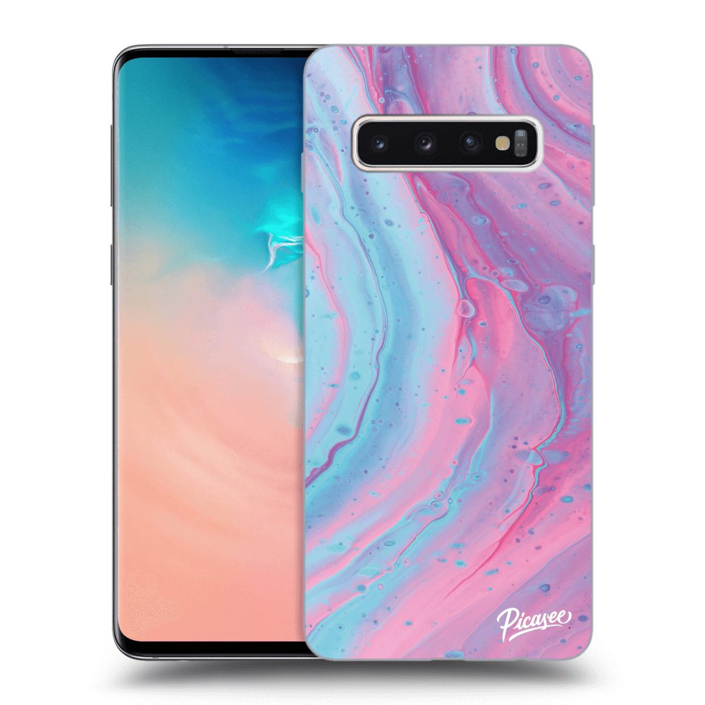 Picasee ULTIMATE CASE pro Samsung Galaxy S10 G973 - Pink liquid