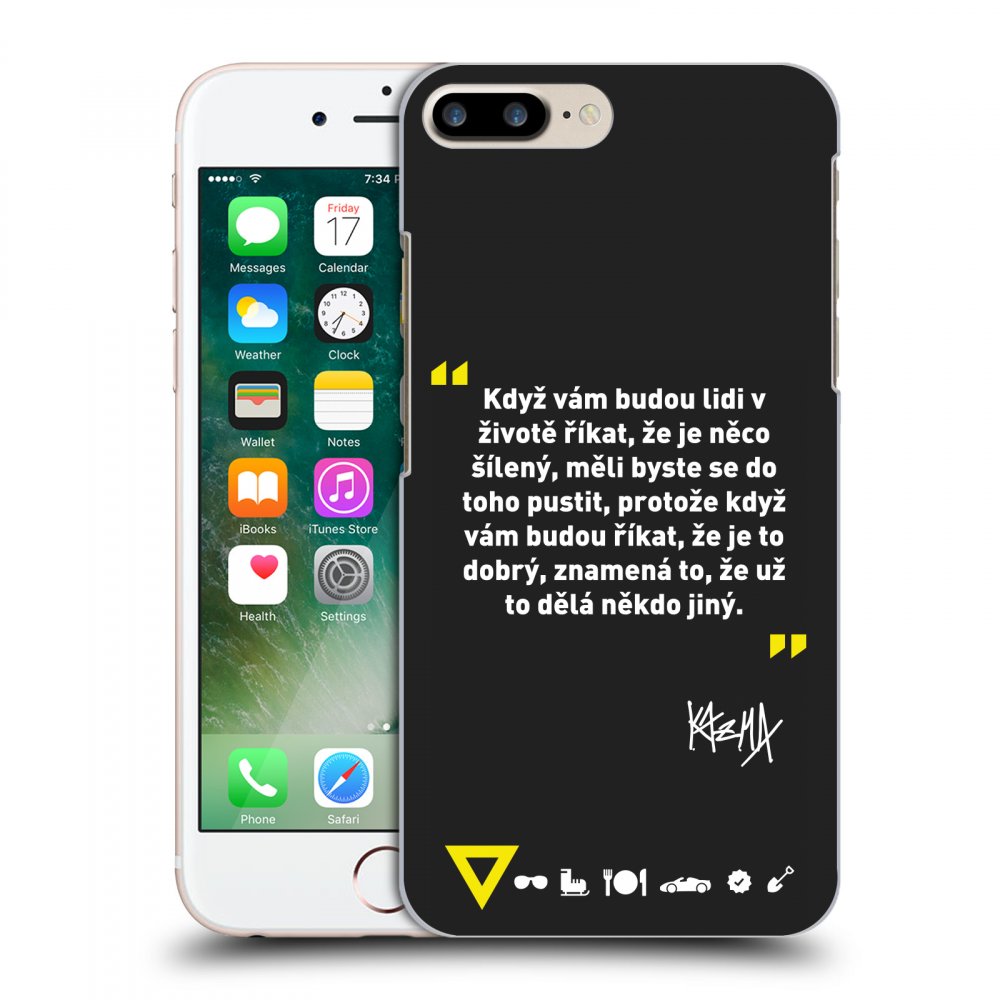 Picasee silikonový černý obal pro Apple iPhone 8 Plus - Kazma - MĚLI BYSTE SE DO TOHO PUSTIT