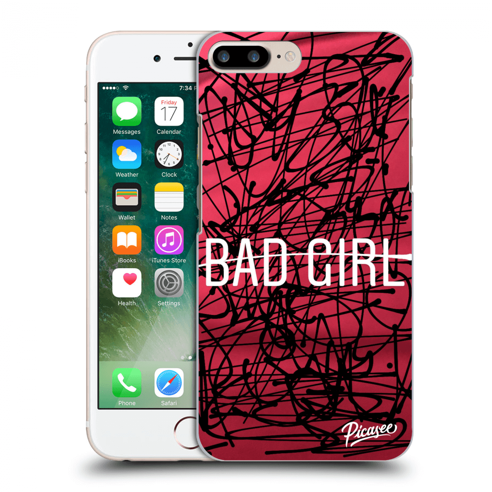 Picasee silikonový průhledný obal pro Apple iPhone 8 Plus - Bad girl