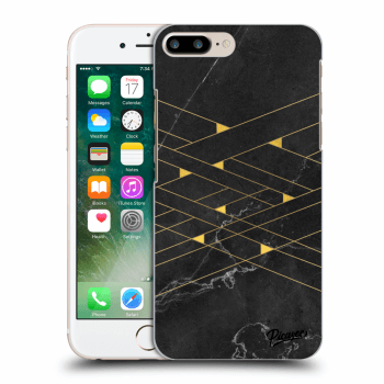 Picasee silikonový černý obal pro Apple iPhone 8 Plus - Gold Minimal