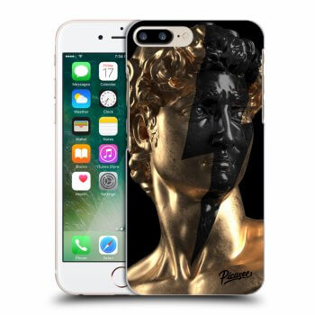 Picasee silikonový černý obal pro Apple iPhone 8 Plus - Wildfire - Gold