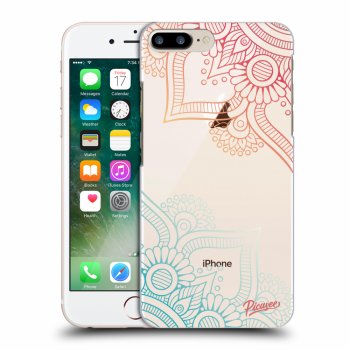 Picasee silikonový průhledný obal pro Apple iPhone 8 Plus - Flowers pattern