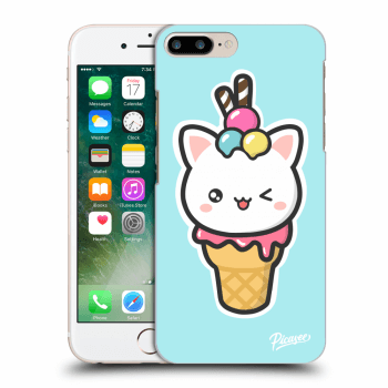 Picasee silikonový průhledný obal pro Apple iPhone 8 Plus - Ice Cream Cat