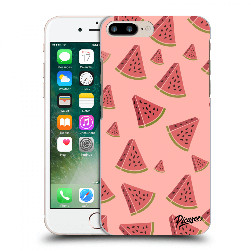 Picasee silikonový průhledný obal pro Apple iPhone 8 Plus - Watermelon