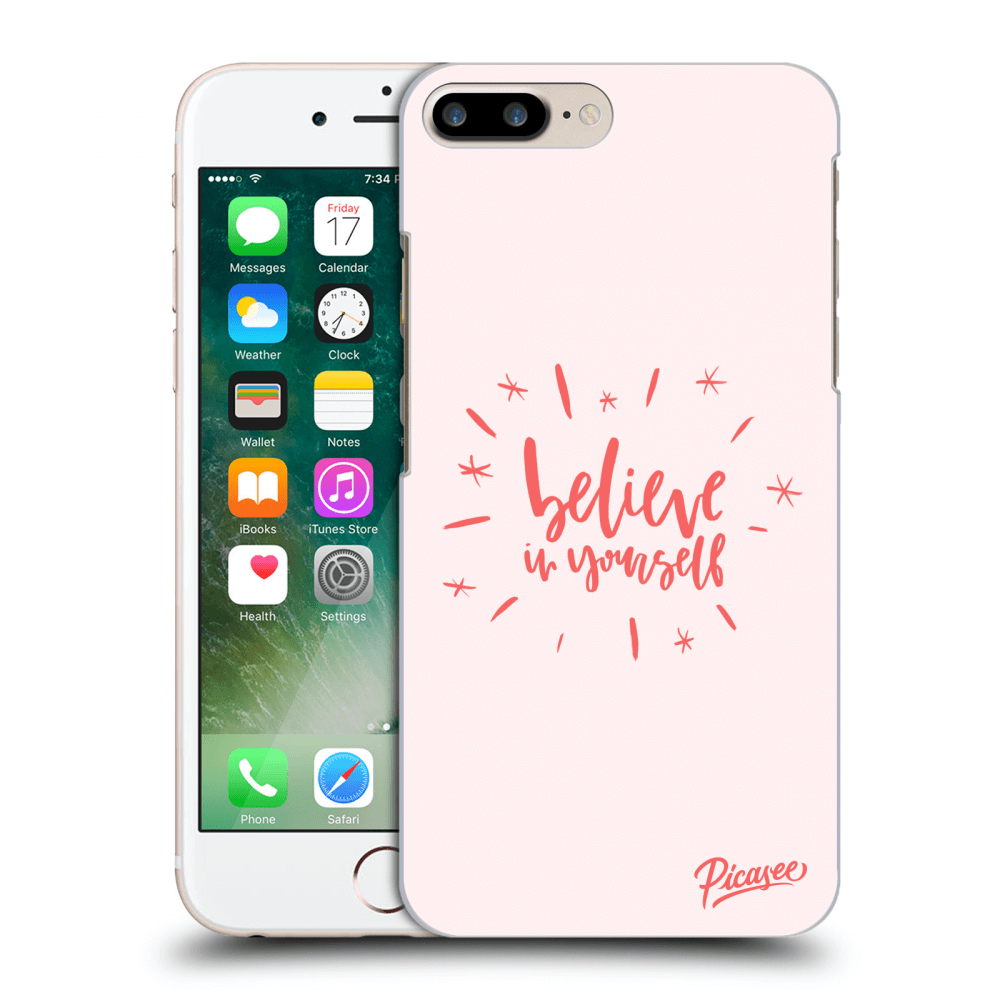 Picasee silikonový průhledný obal pro Apple iPhone 8 Plus - Believe in yourself