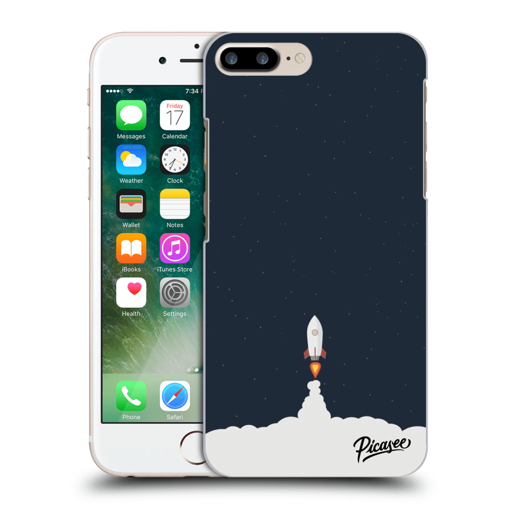 Picasee silikonový černý obal pro Apple iPhone 8 Plus - Astronaut 2