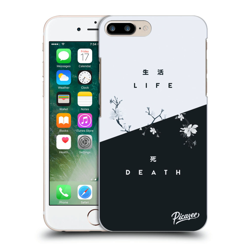 Picasee silikonový černý obal pro Apple iPhone 8 Plus - Life - Death