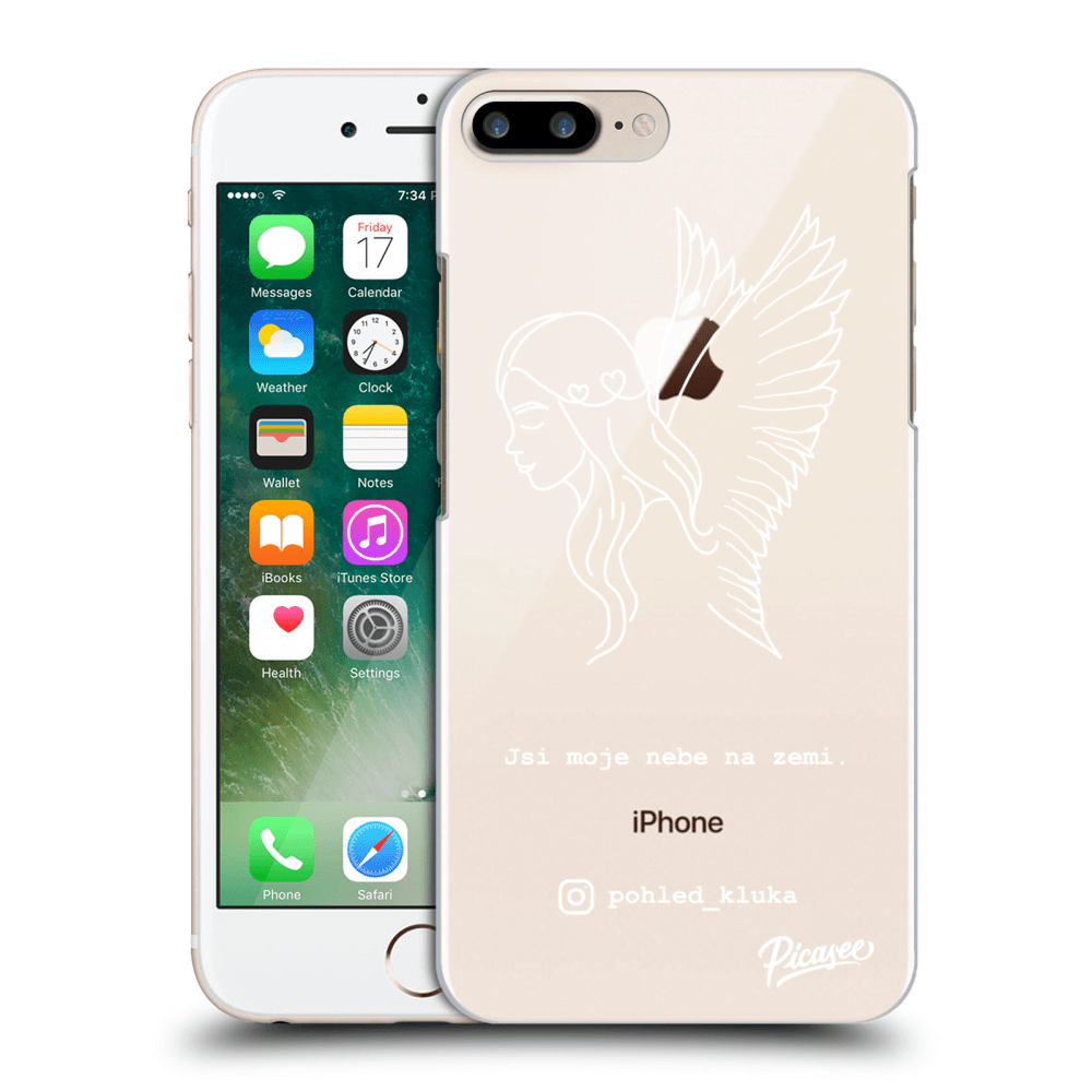 Picasee silikonový průhledný obal pro Apple iPhone 8 Plus - Heaven White