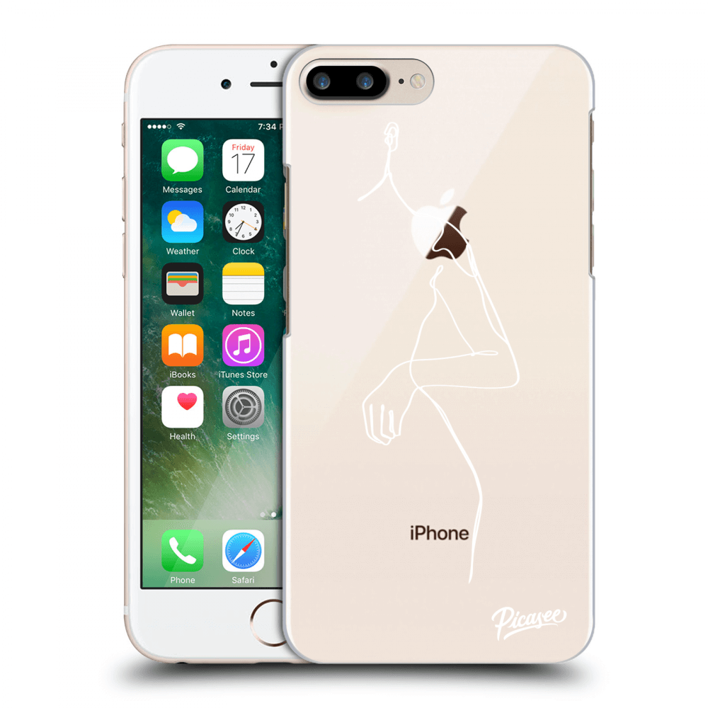 Picasee silikonový průhledný obal pro Apple iPhone 8 Plus - Simple body White