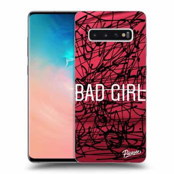 Picasee silikonový průhledný obal pro Samsung Galaxy S10 Plus G975 - Bad girl