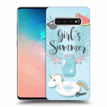 Picasee silikonový černý obal pro Samsung Galaxy S10 Plus G975 - Girls Summer