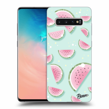 Picasee silikonový průhledný obal pro Samsung Galaxy S10 Plus G975 - Watermelon 2