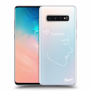 Picasee silikonový průhledný obal pro Samsung Galaxy S10 Plus G975 - Couple boy White