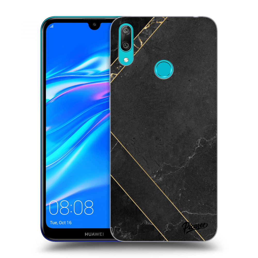 Picasee ULTIMATE CASE pro Huawei Y7 2019 - Black tile