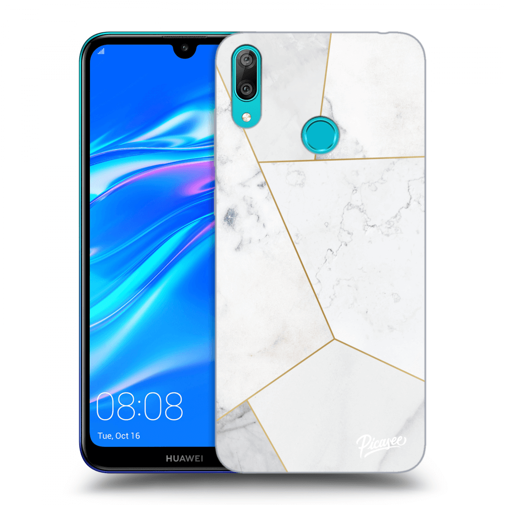 Picasee ULTIMATE CASE pro Huawei Y7 2019 - White tile