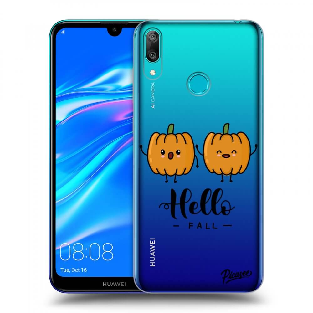 Picasee silikonový průhledný obal pro Huawei Y7 2019 - Hallo Fall