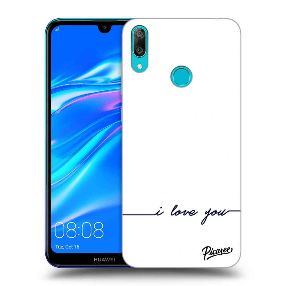 Picasee silikonový průhledný obal pro Huawei Y7 2019 - I love you