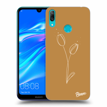 Picasee silikonový průhledný obal pro Huawei Y7 2019 - Tulips