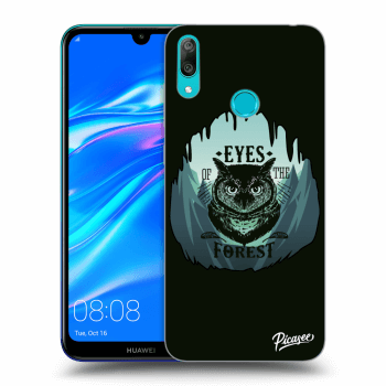 Picasee silikonový černý obal pro Huawei Y7 2019 - Forest owl