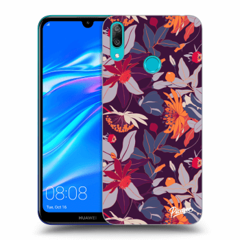 Obal pro Huawei Y7 2019 - Purple Leaf