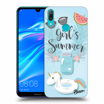 Picasee silikonový průhledný obal pro Huawei Y7 2019 - Girls Summer