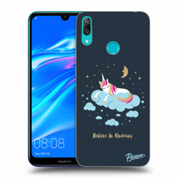 Picasee silikonový průhledný obal pro Huawei Y7 2019 - Believe In Unicorns